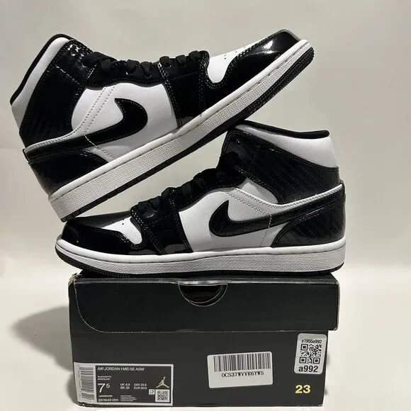 Nike Shoes Air Jordan 1 Retro Mid SE “All-Star/Carbon Fiber” 2024 - Picture 3 of 6